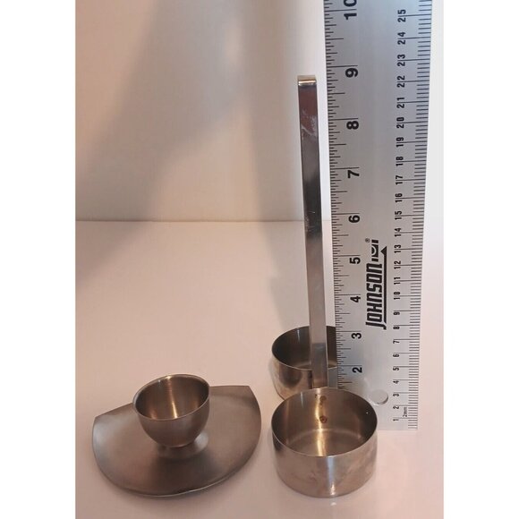 Vintage Stainless Steel 18/8 Taper /Thin Candle Holder & Oil Vinager Holder Lot - Picture 12 of 13